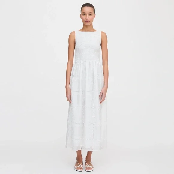 Hill House Home The Cosima Nap Dress - White Patchwork Organza Size SWhite Patch - Picture 2 of 6